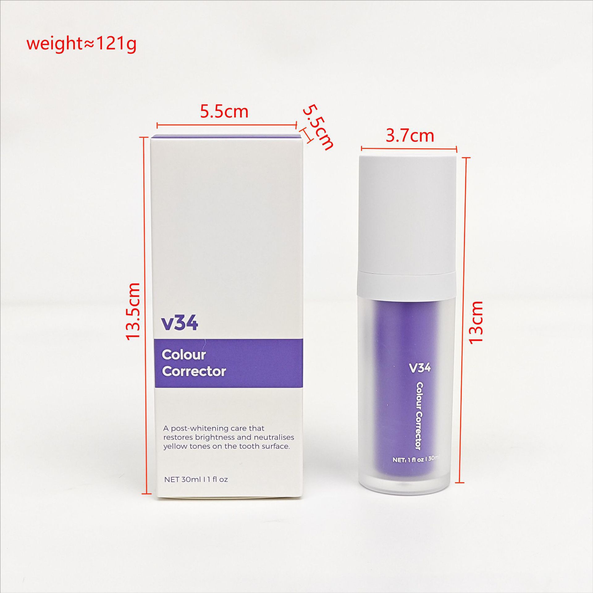 V34歯磨き粉越境爆品紫歯磨き粉清潔口除歯除黄口臭歯美白歯磨き粉卸売り