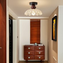 新款复古单头吸顶吊灯个性创意餐厅吧台氛围灯玄关过道装饰小吊灯