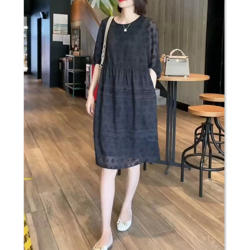 22579 Big Love Meiyuan 2025 Summer New Dress Round Neck Korean Style Fashion Lantern Mid-Length Women's Dress 22579 Big Love Meiyuan 2025 Summer New Dress Round Neck Korean Style Fashion Lantern Mid-Length Women's Dress