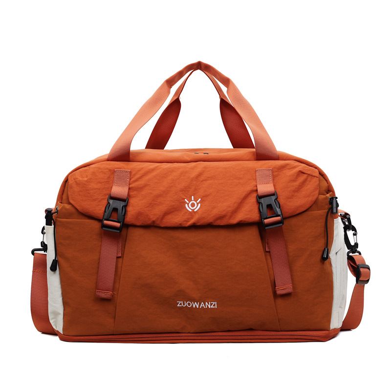 Nueva moda bolsas de viaje de color contraste de mujer bolsas de transporte de equipaje ligero bolsas de mano bolsas deportivas de gran capacidad