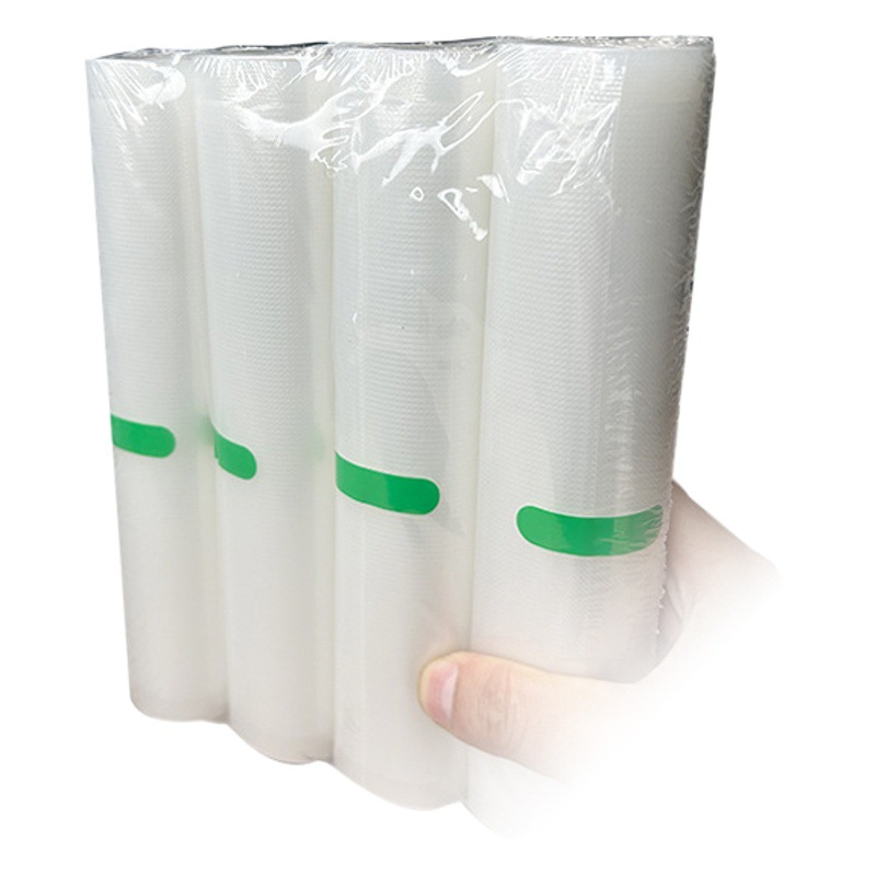 Bolsa de envasado al vacío de grado alimenticio 4 rollos Amazon transfronterizo Venta caliente hogar malla carretera alimentos sellado bolsa de compresión