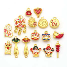 古法金沙金滴油配件 国潮DIY手工串珠 手链项链饰品辅料批发