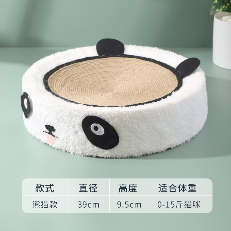 Sisal gato tablero del rasguño gato nido Gato Cuenca Integrada ronda garra de gato grande Cuenca sin caspa resistente al desgaste gato garra de juguete amoladora