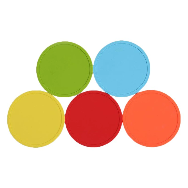 Креативный простой стиль карамельный цвет силиконовый 10 см круглый подстаканник водостойкий теплоизоляционный коврик для чайной чашки с защитой от перелива логотип для печати