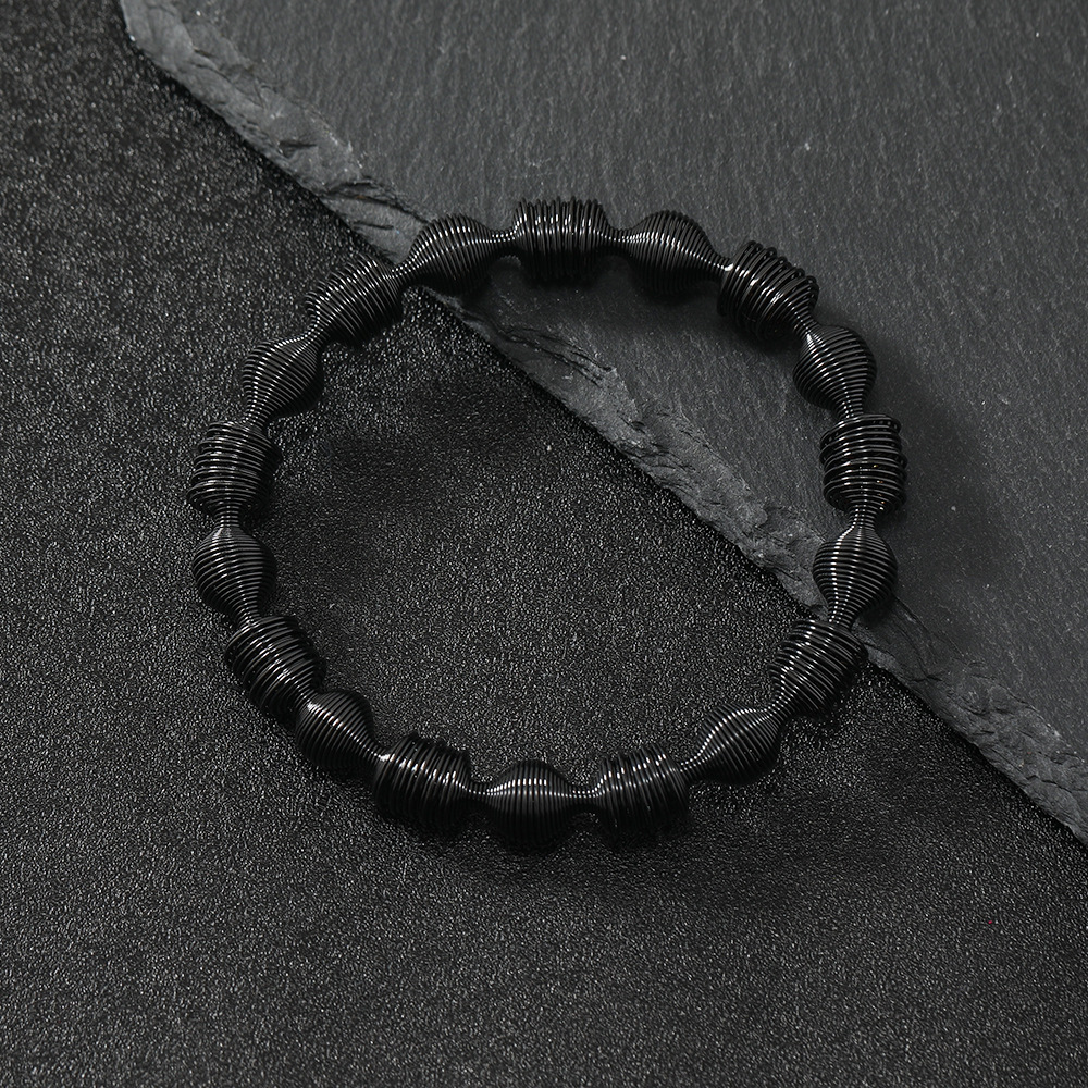 Daily, Street Occasion Stainless Steel Material Stainless Steel Retro Solid Color Plating Bangle