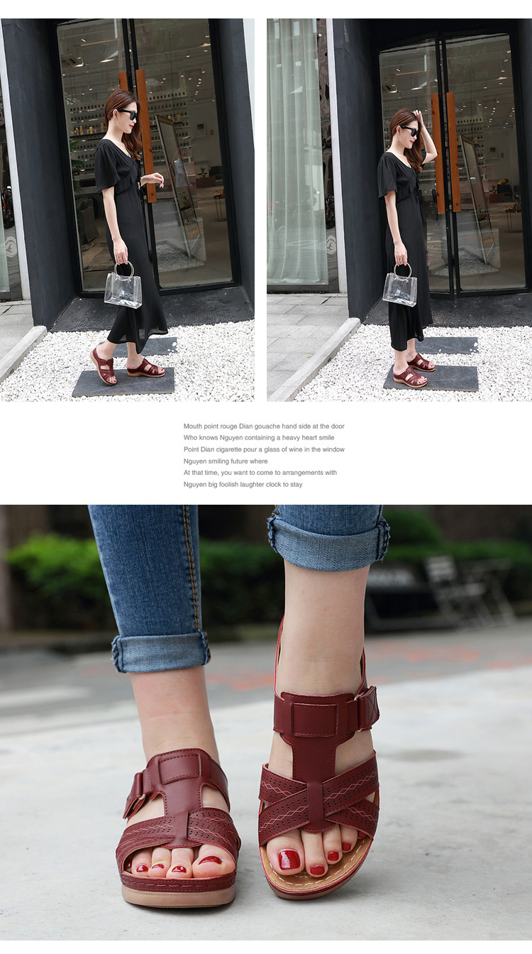 Women's Casual Solid Color Open Toe Wedge Sandals display picture 18