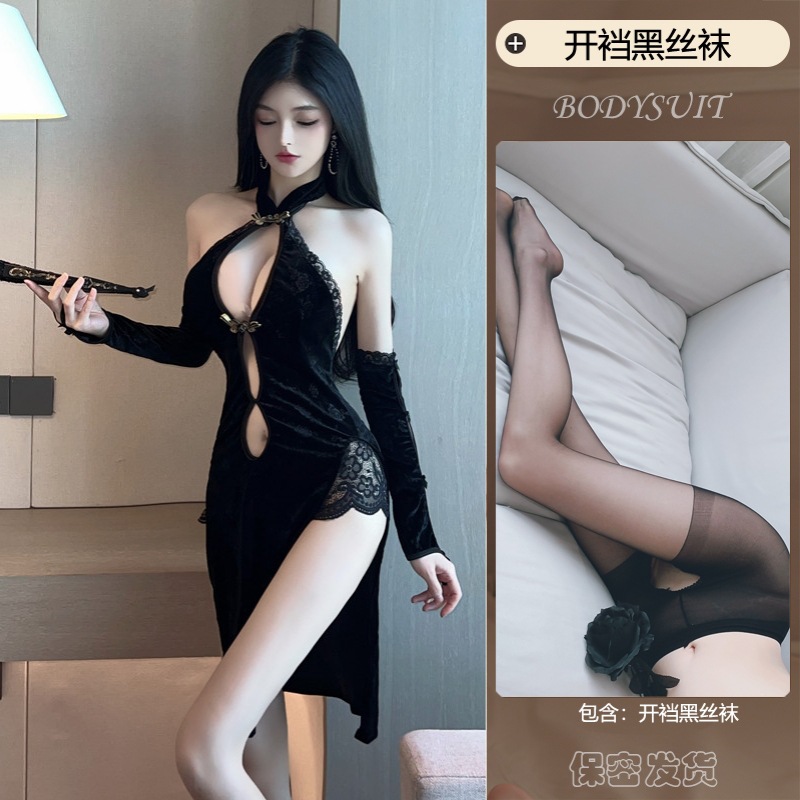 블랙 + 오픈 블랙 양말