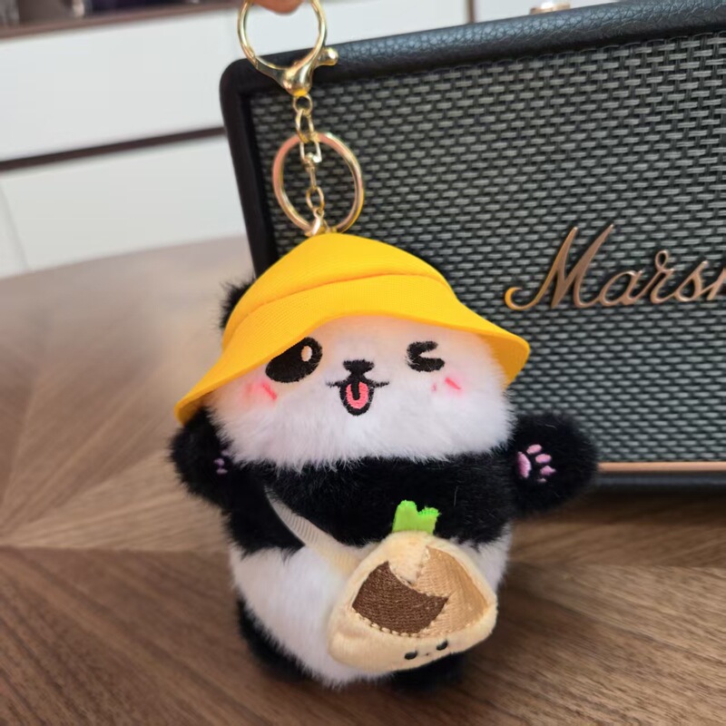 かわいいクロスボディバッグ、団子、レッサーパンダキーホルダーペンダント、クリエイティブぬいぐるみ、国宝レッサーパンダスクールバッグペンダント|undefined