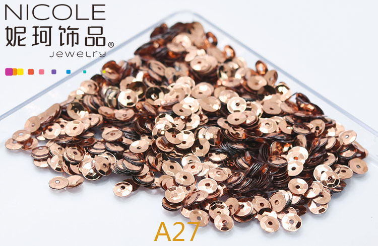 Austria importó lentejuelas 4mm cóncavo bordado francés Glitter Ropa Accesorios 10g Pack