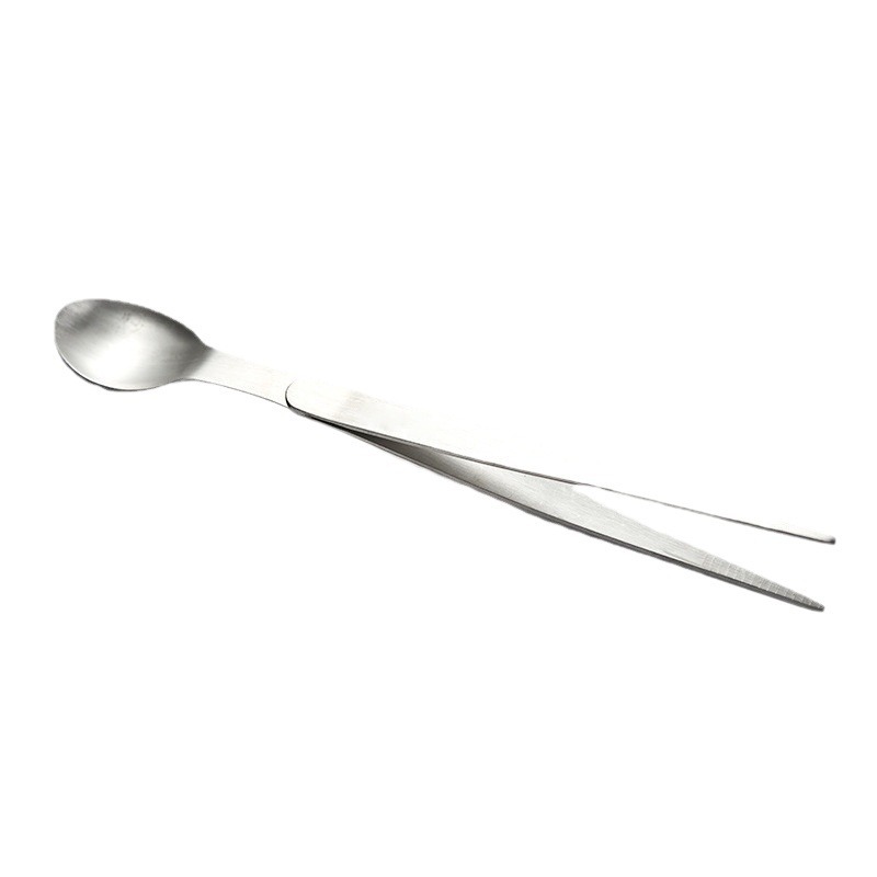 Sabor palillos de acero inoxidable sabor degustación palillos cuchara Pinzas utensilios de cocina integrados Chef del hotel platos de doble uso cuchara de sabor