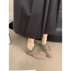 丑萌复古撞色拼接平底德训鞋女2025年新款百搭舒适休闲运动阿甘鞋