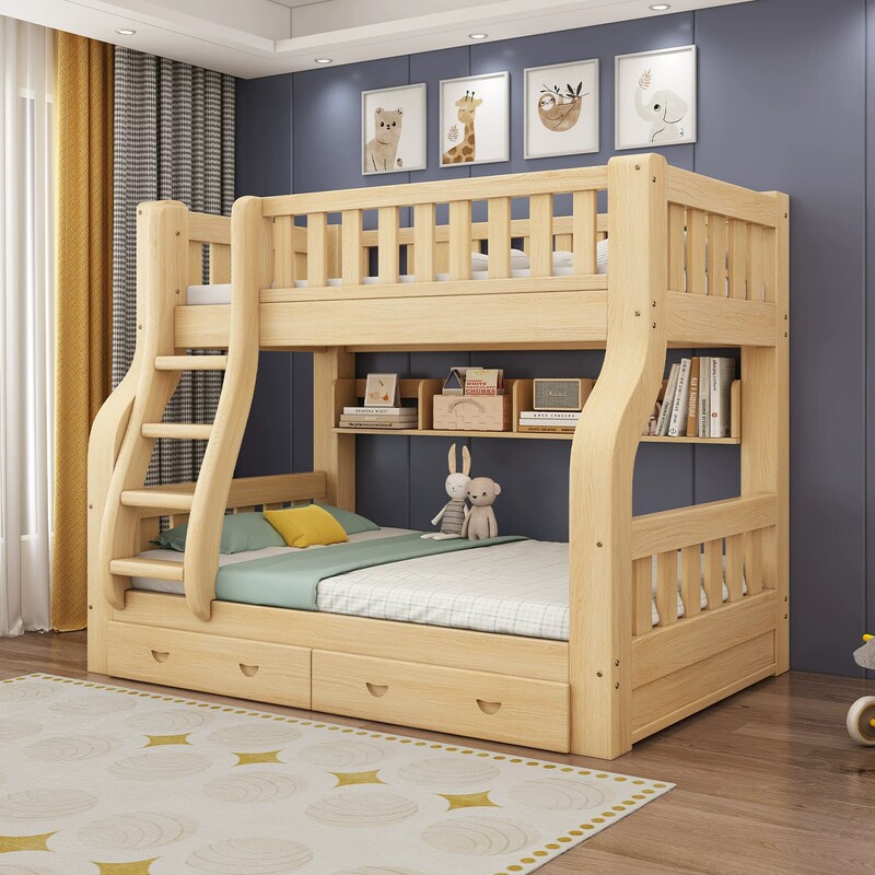 Solid Wood Bunk Bed, Two-Tiered Bed, Double Bed, Upper and Lower Bunk Bed, Wooden Bed, Children's Bed, Combination Bed Solid Wood Bunk Bed, Two-Tiered Bed, Double Bed, Upper and Lower Bunk Bed, Wooden Bed, Children's Bed, Combination Bed