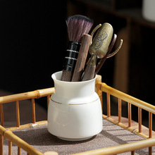 羊脂玉白瓷茶道六君子中式陶瓷茶夹茶针茶勺茶拨整套功夫茶道配件