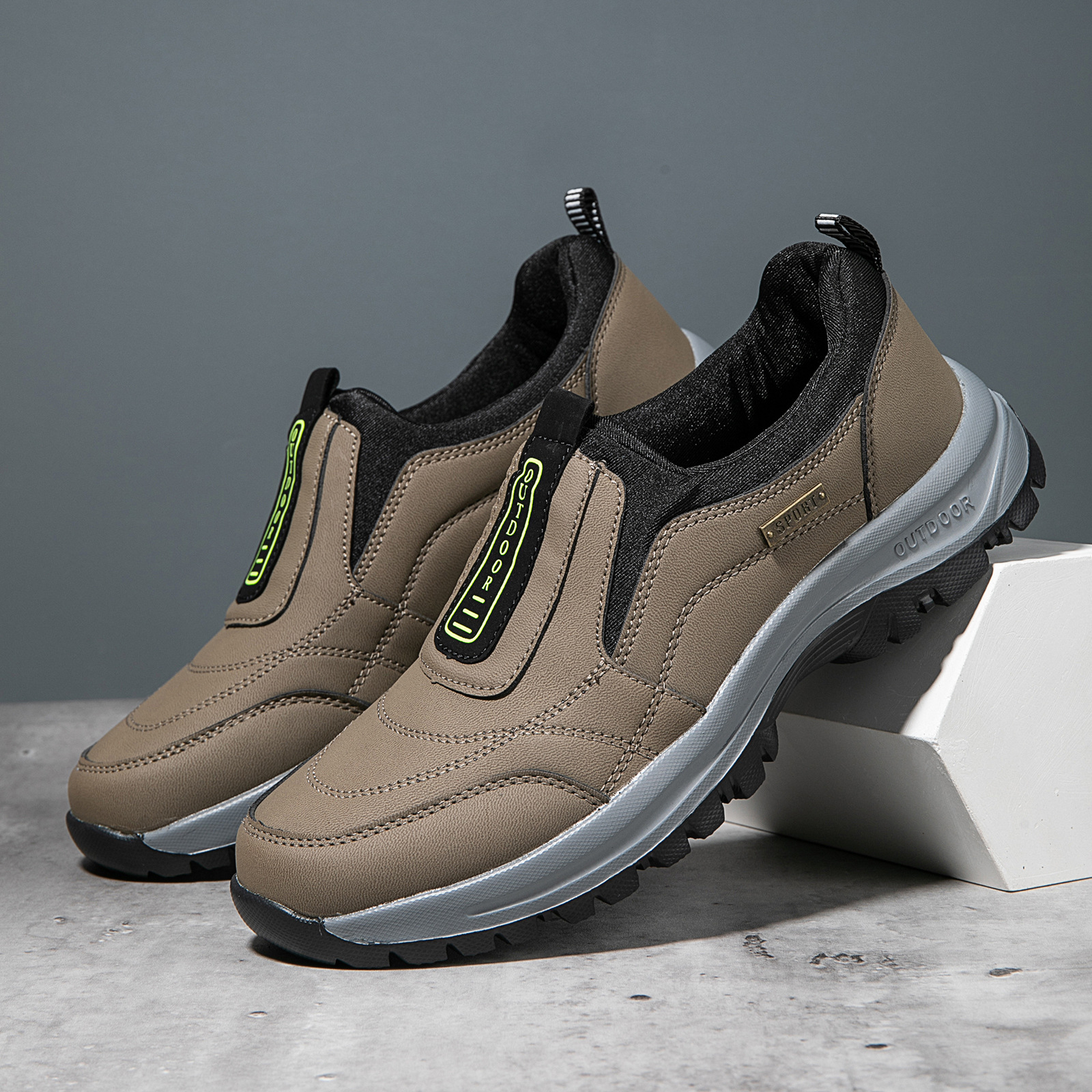 Scarpe da trekking da uomo Scarpe da trekking da trekking casual all'aperto Scarpe da trekking da trekking antiscivolo slip-on per uomo_voghion.com