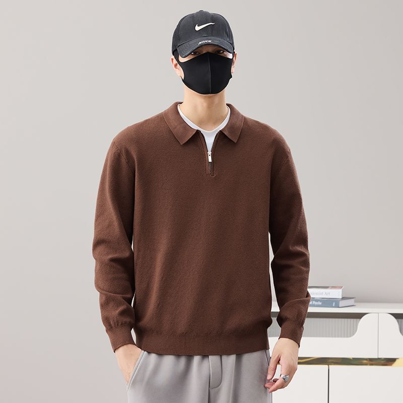 Autumn and Winter Men's Base Layer Sweater with a Stylish Collar, Japanese and Korean Style Sweatshirt, Clearance Sale with a Significant Discount Autumn and Winter Men's Base Layer Sweater with a Stylish Collar, Japanese and Korean Style Sweatshirt, Clearance Sale with a Significant Discount