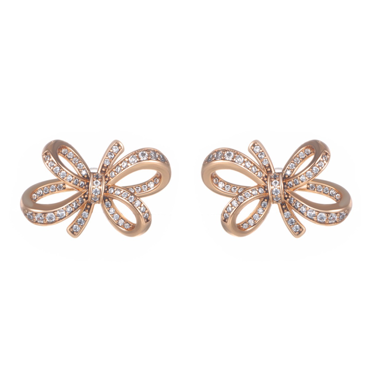 Joyería Xuping arco de bronce de piedra arco pernos de orejas de lujo nicho ligero japonés y coreano aretes dulces mujeres