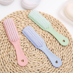 Plain plastic small brush, decontamination laundry brush, shoe cleaning brush, long-handled soft-bristled hanging clothes brush and shoe brush