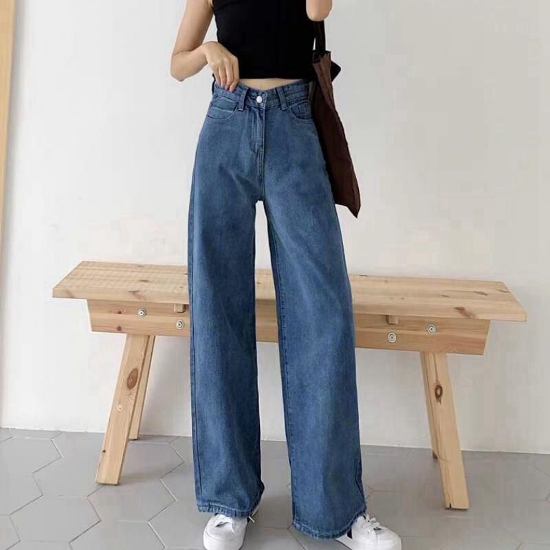 Loose Straight-Leg Jeans for Women 2026 New High-Waisted Korean Style Drapey Slimming and Height-Enhancing Wide-Leg Floor-Length Trendy Pants