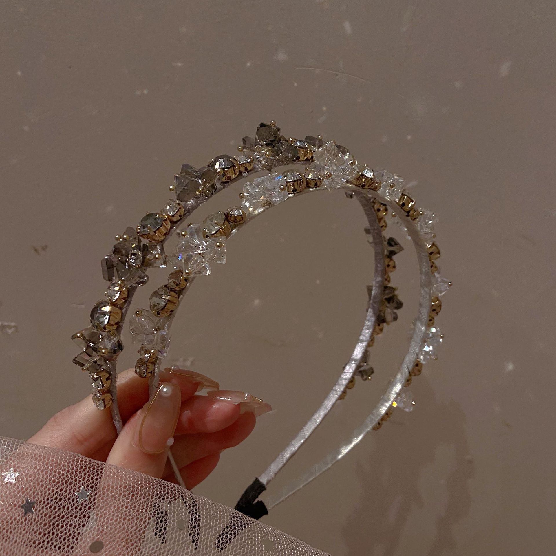 "Falling world" fata cristallo compleanno fascia elegante retrò francese accessori per capelli copricapo stile principessa coreana_voghion.com