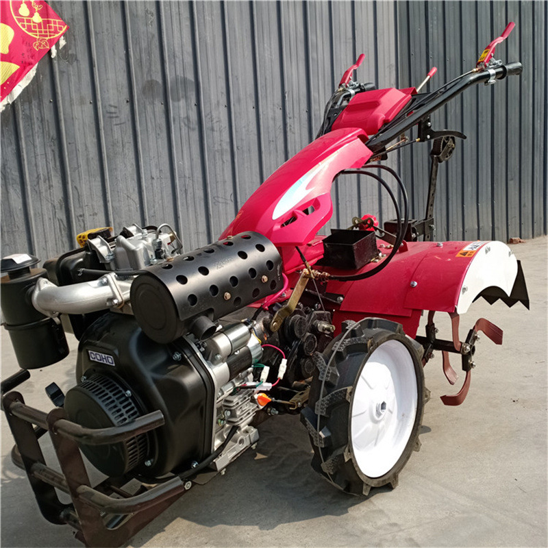 现货优惠翻地松土微耕机 直连式四驱旋耕机 果园手扶耕地机