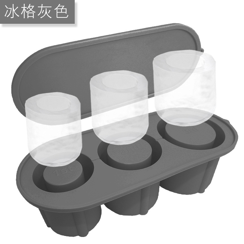 Adaptable a Stanley Icemaster Cup molde de hielo doméstico con tapa de gran capacidad fácil de desmoldear rejilla de hielo de silicona de grado alimenticio