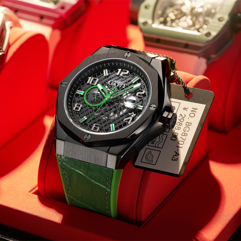 Bugatti Watch German Brand Fashion Multifunctional Men's Mechanical Watch Cross-border Supply AliExpress Hot Selling Explosions