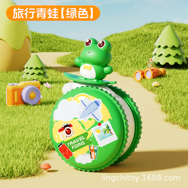 그린 - 여행 귀여운 개구리 풀백 텀블러 · HC-175 [싱글]