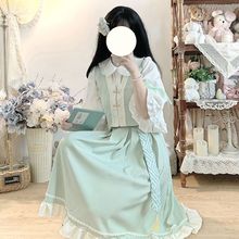 十字银河椿茶书院jk制服正版原创江南烟雨ins超仙学生森系仙女裙