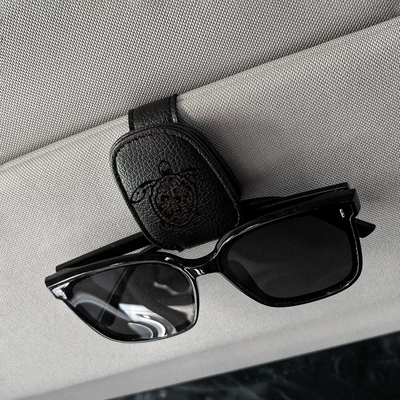 Black cross-border best-selling sunglasses holder, creative car sun visor storage turtle-shaped glasses clip