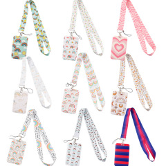 同性戀系列彩虹手機掛繩卡套U盤吊繩織帶工作公交掛牌塑料硬卡套