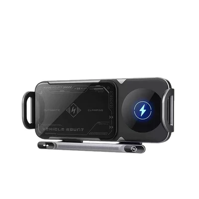 Car-Mounted Dual-Motor Phone Holder: Mobil şarj cihazları