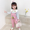 Autumn children's set, fashionable sweatshirt for leisure, cartoon overall, 2021 collection, long sleeve