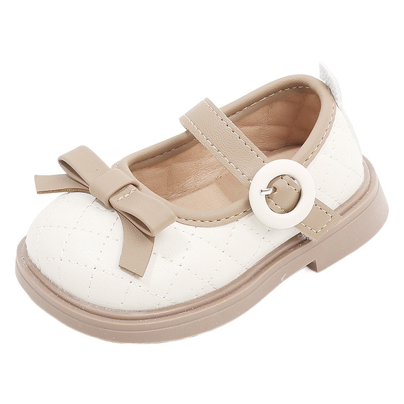 2023 zapatos de princesa niña 1-2 zapatos de boca cuadrada para niños zapatos de niño de fondo suave para niños zapatos de primavera y otoño de cuero de una sola capa