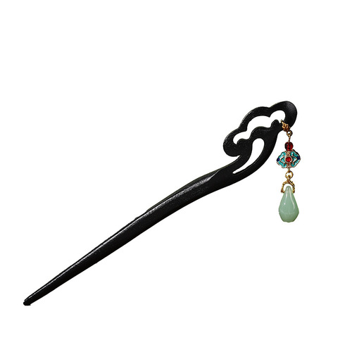 Ancient style hairpin, tassel, jade rabbit, Chinese style high-end hairpin, imitation sandalwood hairpin, Hanfu accessories, ancient costume headwear