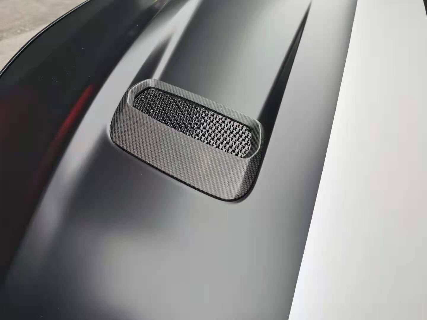 适用于18-21款福特野马Mustang碳纤维机盖风口罩引擎盖散热气口壳-阿里巴巴