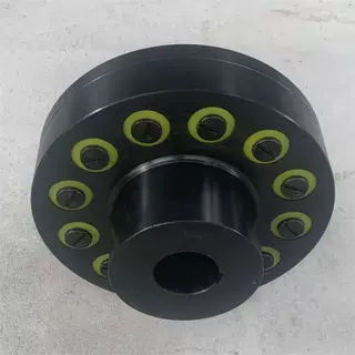 LT弹性套柱销联轴器碳钢45号聚氨脂弹性缓冲垫橡胶减震风机用厂家