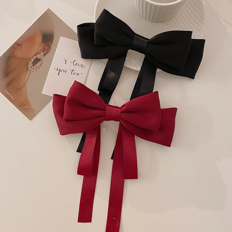 Fashion Bow Spring Clip Simple Solid Color Hair Clip Hair Accessories display picture 5