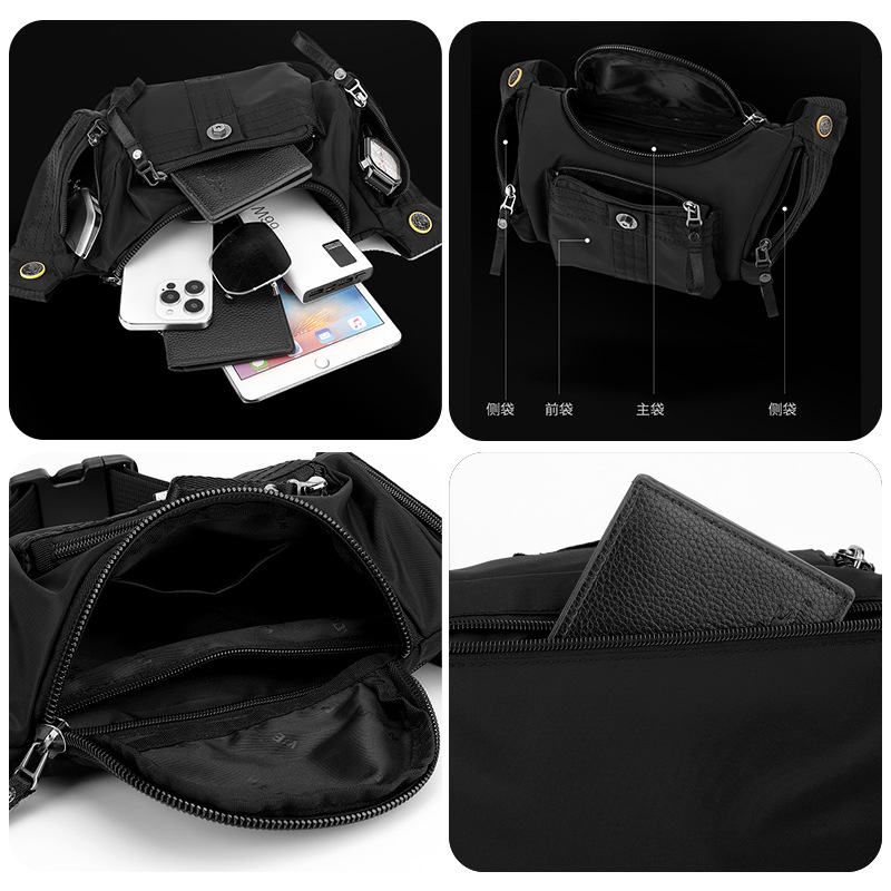 WEPOWER nuevo bolso de pecho multifuncional deportivo al aire libre, bolso de hombro de moda, bolso de cintura portátil casual