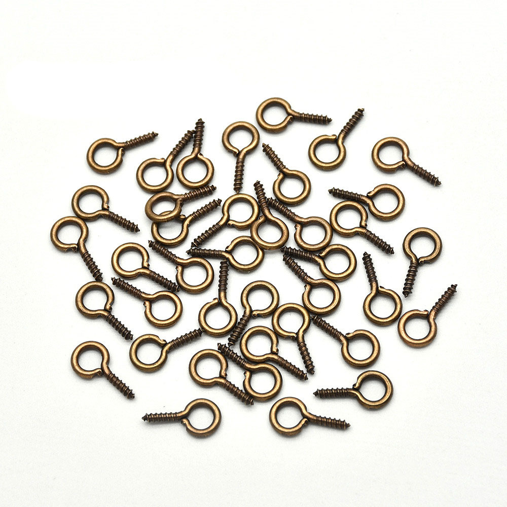 100 unids/pack accesorios de joyería hechos a mano ovejas cuerno uñas autorroscantes tornillo ovejas ojo uñas galvanoplastia oveja ojo aguja