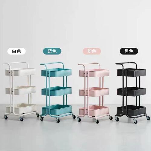 Home Portable Storage Cart for Hairdressing and Nail Tools, Multi-layer Rolling Caddy, Beauty Salon Hand Cart