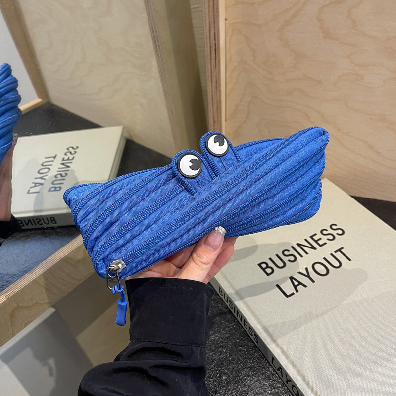 Creativo y divertido bolso con cremallera desmontable diseño de gran capacidad bolso de lápices moda lindo estilo ins comercio exterior