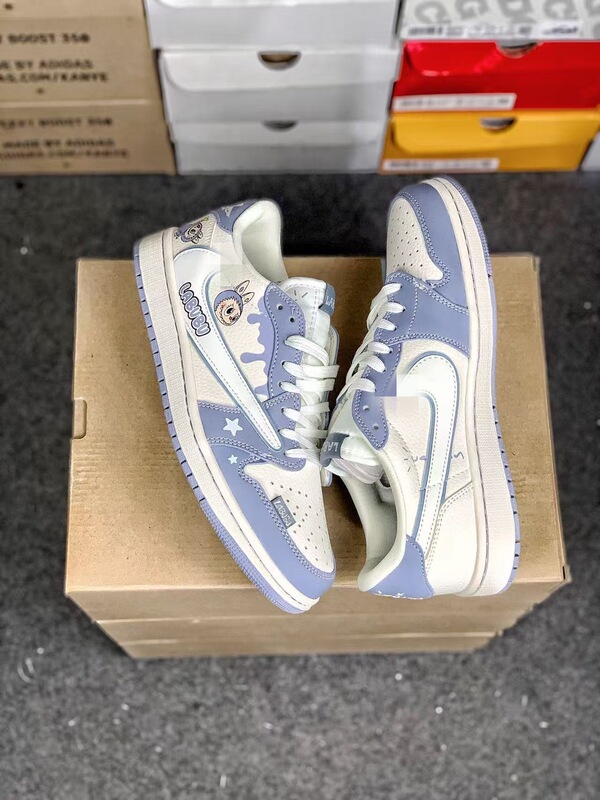 Jordan 1 Aj1 Classic Reverse Hook Low-Top Casual Versatile Sneakers Pure Original New Model Shoes Putian Shoes
