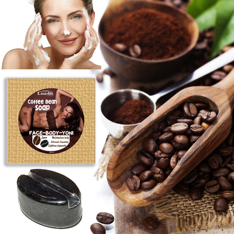 Crazylife Coffee Bean handgemachte Gesichtsreinigung, Baden, Körperseife zur Hautreinigung und Feuchtigkeitsversorgung_voghion.com