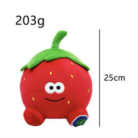 跨境新品wimbledon strawberry plush 温布尔登草莓抱枕毛绒玩具