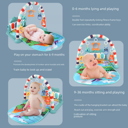 Cross-border fitness frame, stepping piano for newborns and infants 0-1 years old, intelligent musical toy, stepping piano stand