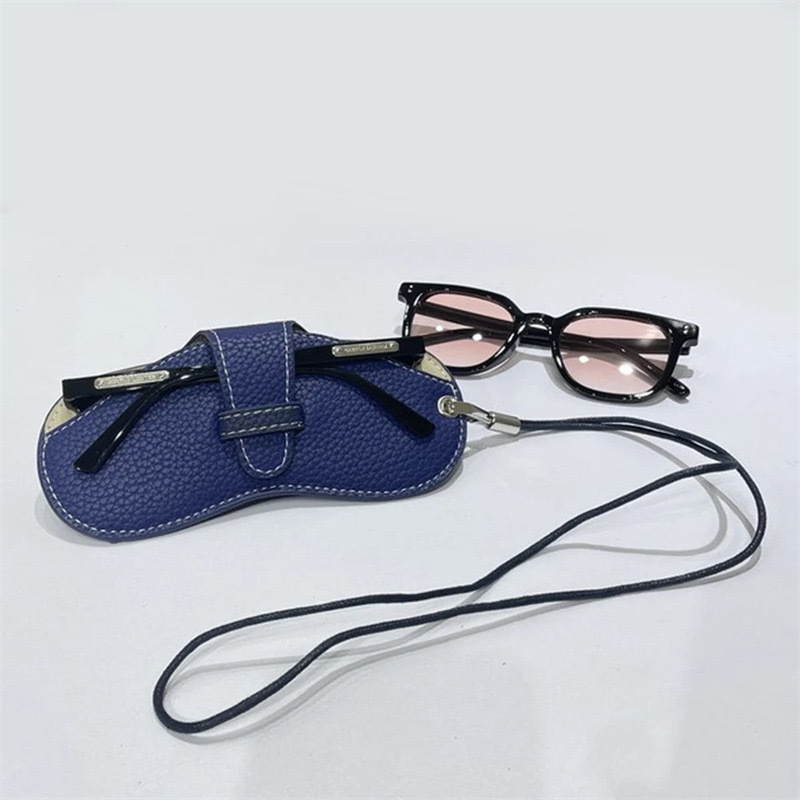 오일엣지 왁스로프 안경가방-블루