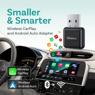 Cross-Border Popular Wireless Carplay Box Android Auto Two-In-One In-Car Smart Box Module Adapter