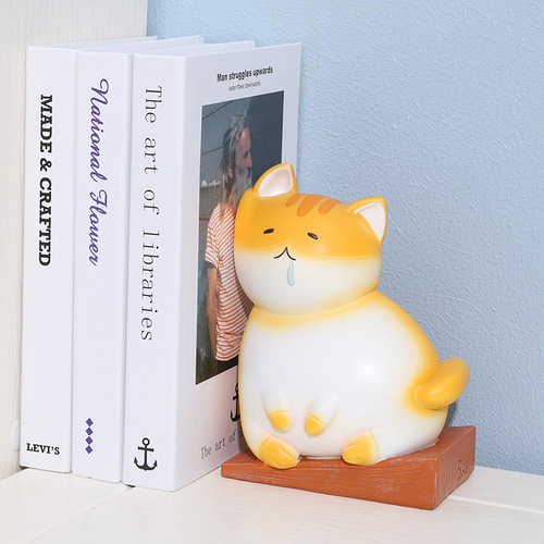 If ins style cartoon cute cat resin doorstop kitten door stopper creative home desktop bookends wholesale