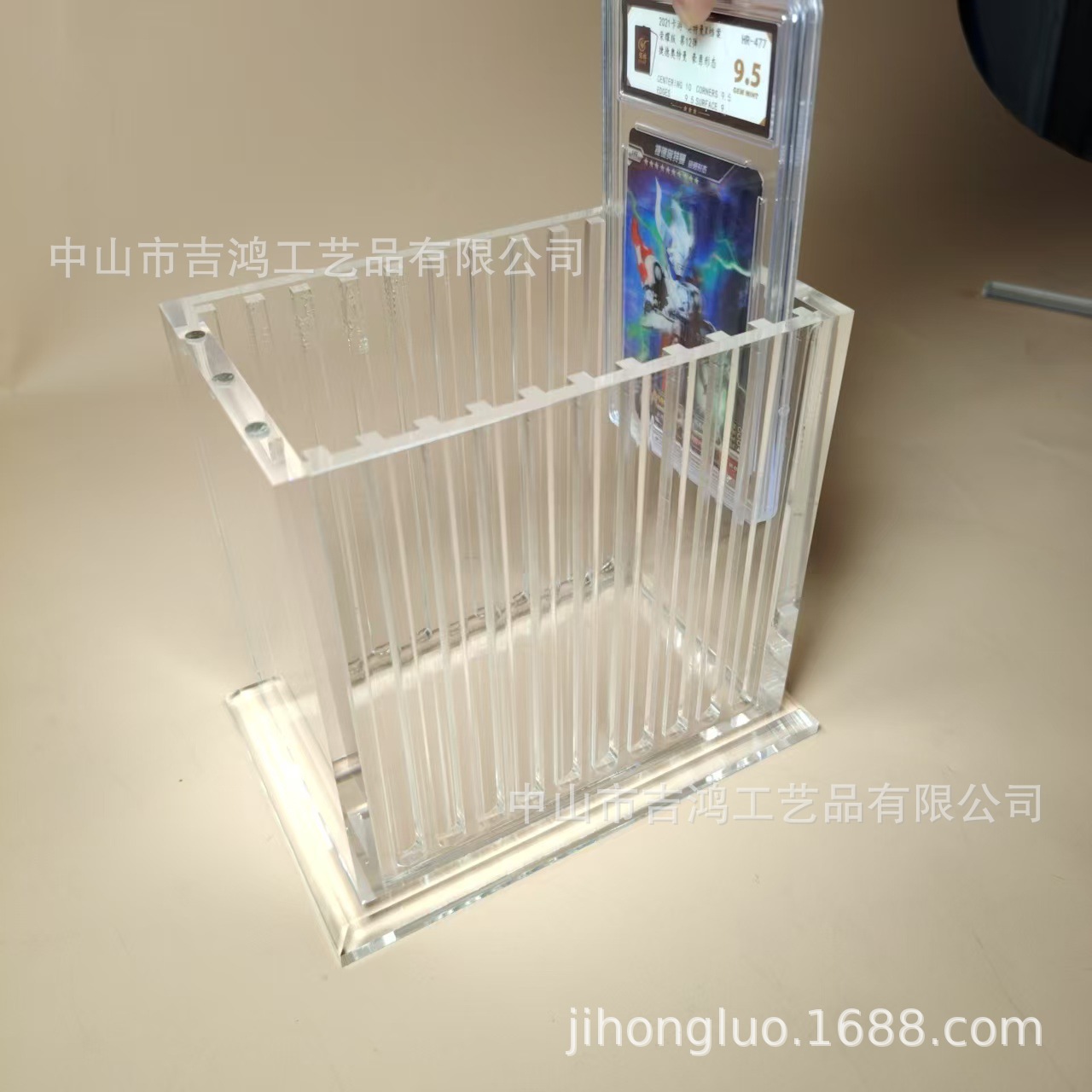 工厂生产定制亚克力精灵宝可梦评级卡砖透明卡片盒收纳磁吸展示盒