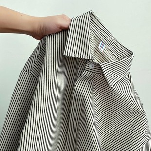 2025 spring explosions striped shirt tide brand long sleeve shirt trend loose casual coat a generation of hair